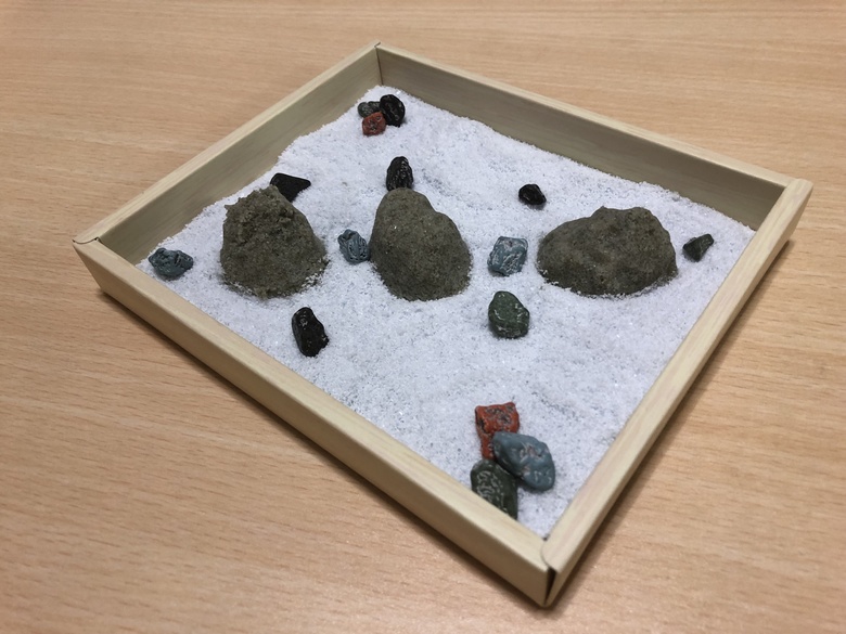 おかしでつくる枯山水　完成形